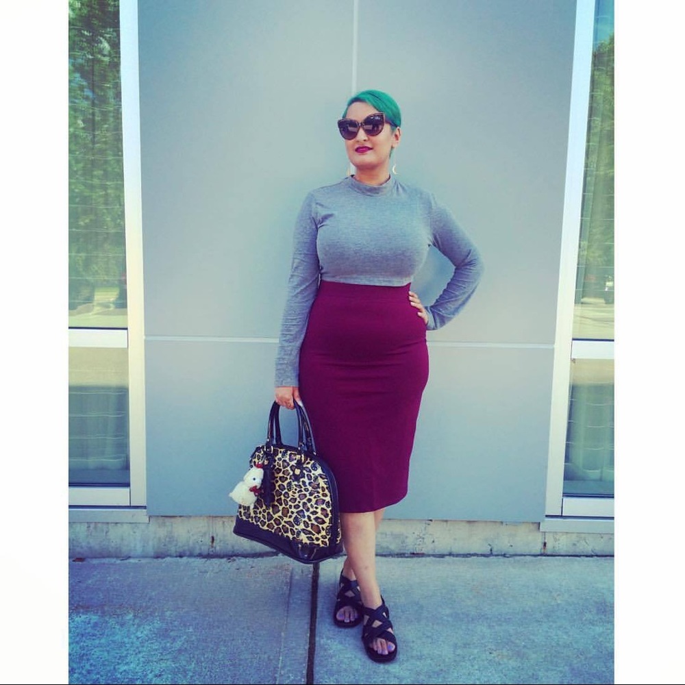 Forever 21 Thick Stretch High Waist Pencil Skirt